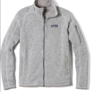 Patagonia Womens better sweater full zip/ gray birch white